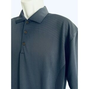 Nike Golf Mens‎ Polo Shirt Heather Blue FitDry Perforated Vent L